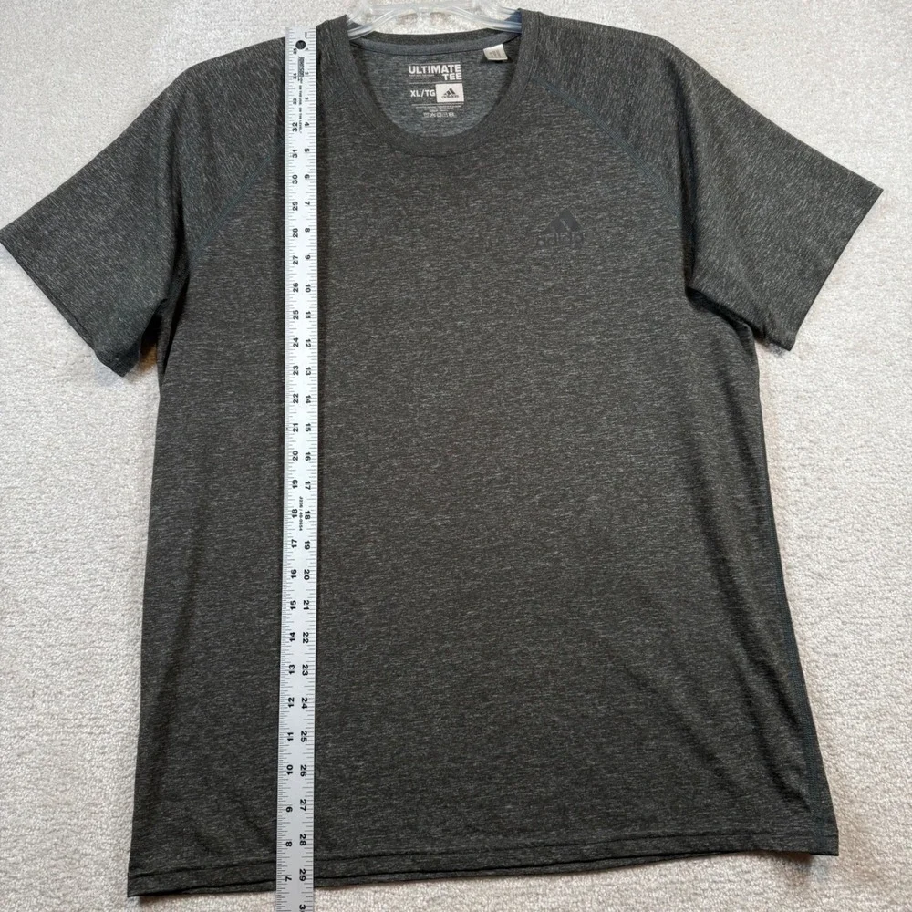 Adidas Ultimate Tee Mens XL Charcoal Grey Climalite Short Sleeve Shirt